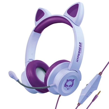 Hypergear Kombat Kitty Gaming Headset for Kids Purple 15555